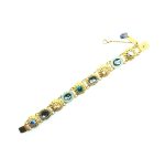 Mariana Bracelet Blue, Orange, Topaz & Aqua Austrian Crystals Twist & Shout Nostalgia Coll. - Image 2