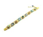 Mariana Bracelet Blue, Orange, Topaz & Aqua Austrian Crystals Twist & Shout Nostalgia Coll.