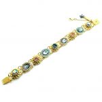 Mariana Bracelet Blue, Orange, Topaz & Aqua Austrian Crystals Twist & Shout Nostalgia Coll.