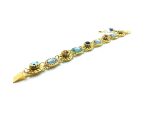 Mariana Bracelet Blue, Orange, Topaz & Aqua Austrian Crystals Twist & Shout Nostalgia Coll. - Image 3