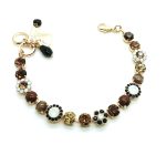 Mariana Bracelet Red Obsidian & Swarowski Crystal Flower My Treasures Coll. - Image 3