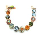 Mariana Bracelet Orange Blue and Green Austrian Crystals Summer 2019 Special Coll.