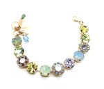 Mariana Bracelet Yellow, Purple, Light Blue, Green & White Austrian Crystals Summer 2019 Special Coll.