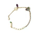 Bracelet By Mariana Woman Heart Shape Champagne and Topaz Swarovski Crystals - Image 2