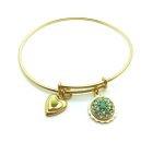 Mariana Bracelet Calf  Guardian Angel Apple Green Austrian Crystals Oasis Silk Road Coll.