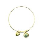 Mariana Bracelet Calf  Guardian Angel Apple Green Austrian Crystals Oasis Silk Road Coll. - Image 2