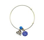 Calf Bracelet By Mariana Woman Guardian Angel Sapphire Swarovski Crystals - Image 3