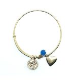 Calf Bracelet By Mariana Woman Guardian Angel Sapphire Swarovski Crystals - Image 2