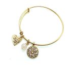 Mariana Calf  Bracelet Guardian Angel Pink Champagne Austrian Crystals Pink Ice Gypsy Soul Coll.