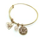 Mariana Calf  Bracelet Guardian Angel Pink Champagne Austrian Crystals Pink Ice Gypsy Soul Coll. - Image 2