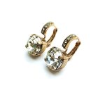 Mariana Earrings Round Clear Austrian Crystals My Treasures Coll.