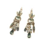 Mariana Earrings Crystal Green,Black Diamond,Champagne & Silk Swarovsky Crystals Luxuary Nirvana Coll. - Image 2