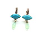 Mariana Earrings Turquoise & Opal Swarovsky Crystals Danding The Night Away Coll. - Image 3