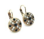 Earrings By Mariana Masai Africa Coll. Black & Clear Flower Shape Austrian Crystals - Image 2