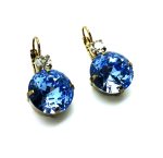 Earrings By Mariana Woman Beautiful Clear and Blue Ocean Swarovski Crystals - Image 3