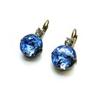 Earrings By Mariana Woman Beautiful Clear and Blue Ocean Swarovski Crystals - Image 2
