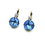 Earrings By Mariana Woman Beautiful Clear and Blue Ocean Swarovski Crystals