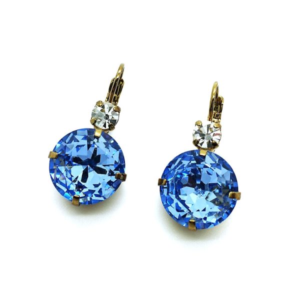 Earrings By Mariana Woman Beautiful Clear and Blue Ocean Swarovski Crystals