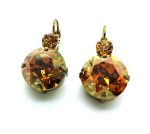 Earrings By Mariana Woman Beautiful Round Shape Copper Swarovski Crystals - Image 3