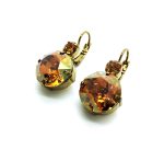 Earrings By Mariana Woman Beautiful Round Shape Copper Swarovski Crystals