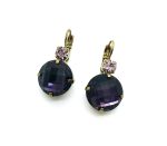 Mariana Earrings Amethyst & Light Amethyst Faceted Swarovski Crystals  My Treasures Coll. - Image 3