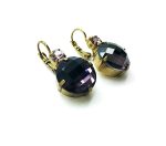 Mariana Earrings Amethyst & Light Amethyst Faceted Swarovski Crystals  My Treasures Coll. - Image 2