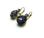 Mariana Earrings Amethyst & Light Amethyst Faceted Swarovski Crystals  My Treasures Coll.