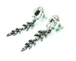 Mariana Earrings Leaf Shape & Clear Crystals Silver On A Clear Day Inspiration Coll. - Image 2