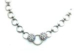 Mariana Necklace Silver Circles and White Crystals On A Clear Day Inspiration Coll. - Image 3