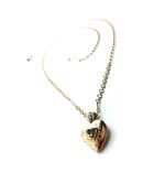Mariana Pendant Necklace Heart Shape Locket Gray Swarovski Crystals Martini Cocktail Hour Coll.