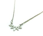 Mariana Necklace Pendant Silver Plated Beautuful Leafs shape - Image 2