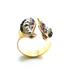 Mariana Ring Pink,Black & Silver Swarovski Crystals Faith Inspiration Coll. - Image 3
