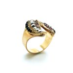 Mariana Ring Pink,Black & Silver Swarovski Crystals Faith Inspiration Coll.