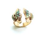 Mariana Ring Green & Opal Austrian Crystals Morning Glory East Meets West Coll. - Image 2