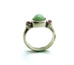 Mariana Ring Green Aventurine & Pink Crystal Swarovski Antigua Caribbean Life Coll. - Image 3