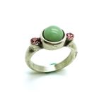 Mariana Ring Green Aventurine & Pink Crystal Swarovski Antigua Caribbean Life Coll. - Image 2