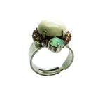 Mariana Ring Orchid Mineral & Pink,Apple Green Swarovski Crystals My Treasures coll.