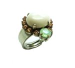 Mariana Ring Orchid Mineral & Pink,Apple Green Swarovski Crystals My Treasures coll. - Image 2