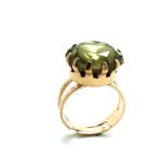 Ring By Mariana Woman beautiful Classy Round Green Swarovski Crystal - Image 2