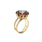 Mariana Ring Round Purple Swarovski Crystal My Treasures Coll.