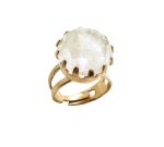 Mariana Ring Beautiful Rose Quartz Mineral Champagne & Caviar Nirvana Coll. - Image 3
