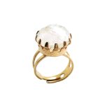Mariana Ring Beautiful Rose Quartz Mineral Champagne & Caviar Nirvana Coll. - Image 2