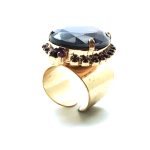 Ring By Mariana Woman Beautiful Pair Shape Blue and Purple Swarovski Crystals - Image 3