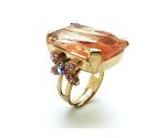 Mariana Ring Butterfly & Pink Rectangle Swarovski Crystals My Treasures Coll.