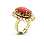 Mariana Ring Red Oval Shape Swarovski Crystal Saffron Silk Road Coll. - Image 3