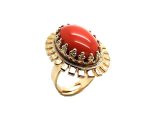 Mariana Ring Red Oval Shape Swarovski Crystal Saffron Silk Road Coll. - Image 2