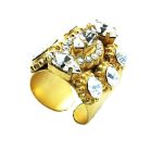 Ring By Mariana Woman Dazzling Marquise and Round Clear Swarovski Crystals