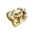 Ring By Mariana Woman Dazzling Marquise and Round Clear Swarovski Crystals - Image 2