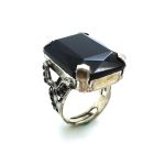 Mariana Ring Black Large Rectangle Crystal Swarovski My Treasures Colle.