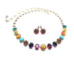 Mariana Jewelry Set Mineral Stones & Austrian Crystals Maasai Africa Coll. - Image 2